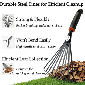 Msstoodun small shrub rake with ergonomic handle for comfortable use.