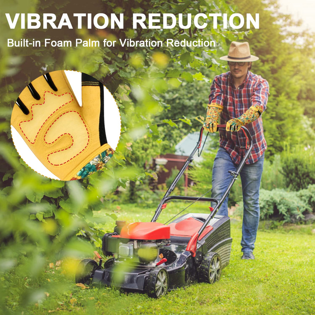 MSUPSAV breathable canvas back keeps hands cool during gardening.