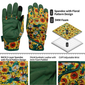 MSUPSAV palm with foam padding offers abrasion resistance during heavy yard work.