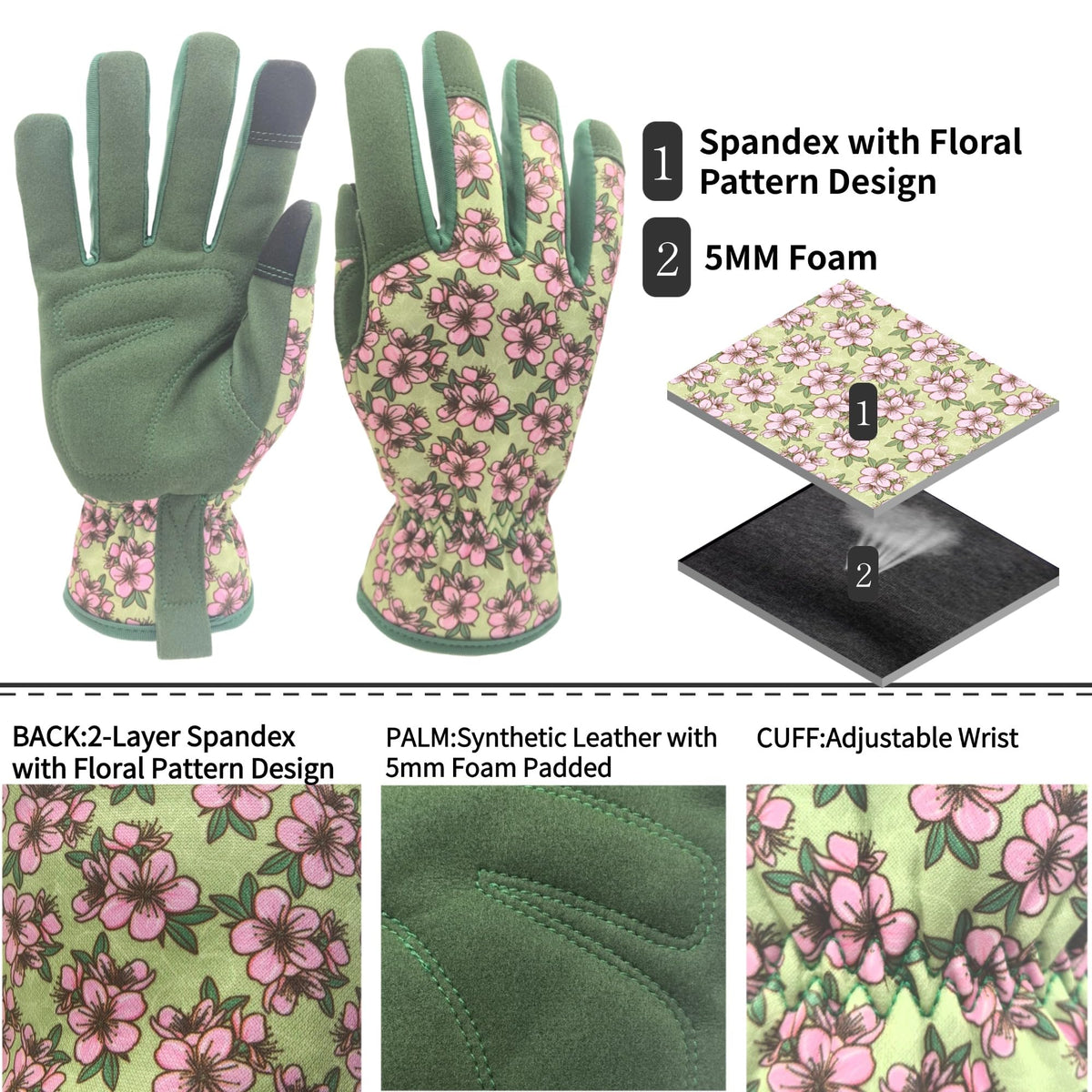 MSUPSAV gloves foam-padded palm for added comfort during long weeding tasks.