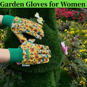 MSUPSAV machine washable garden gloves pack for easy cleanup.