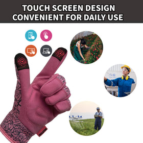 MSUPSAV womens pink gardening gloves support versatile outdoor tasks.