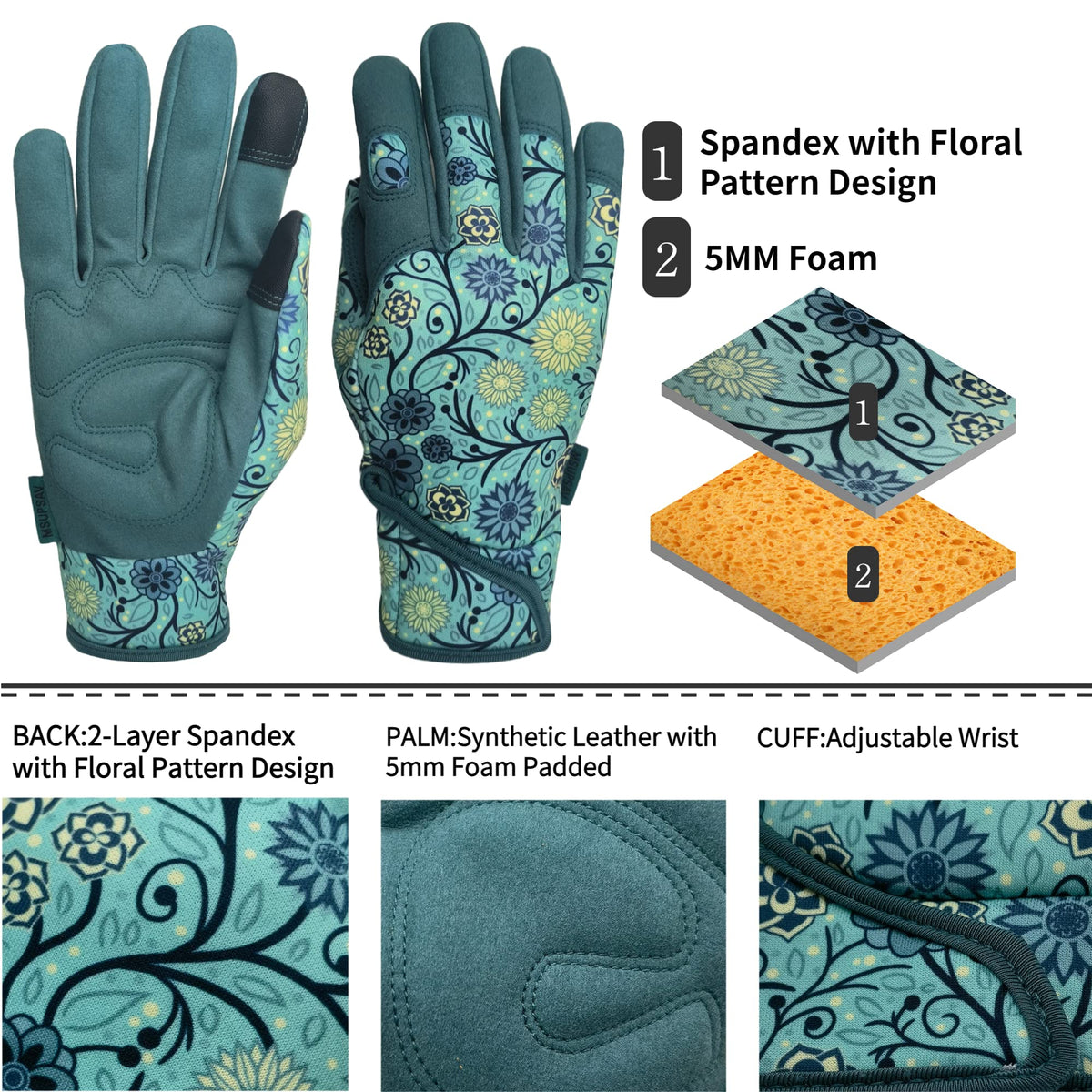 MSUPSAV palm padded gloves provide extra grip and cushioning during tasks.