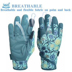 Reinforced fingertips support pruning and digging durability.
