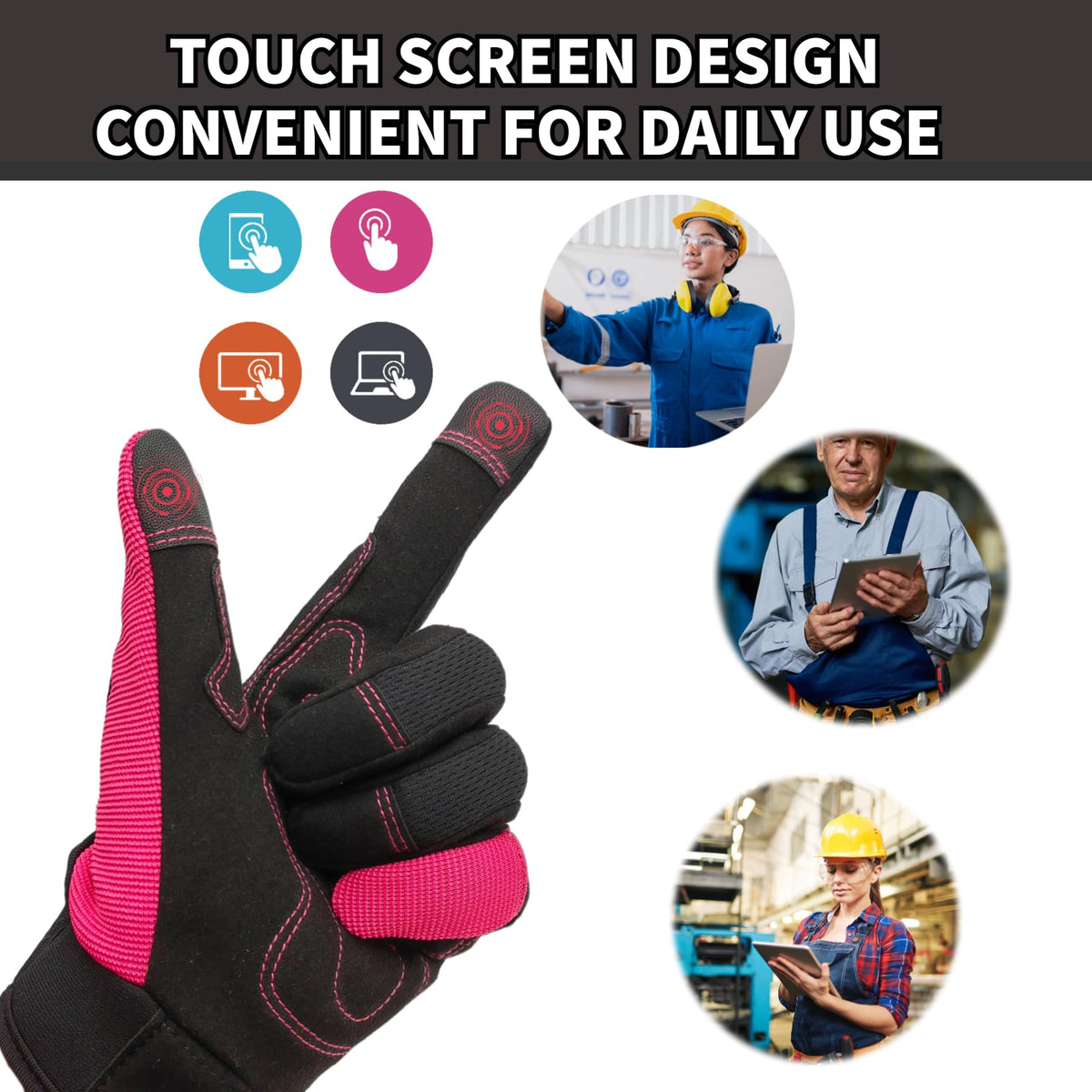 MSUPSAV gloves with durable leather fingertips for pruning and tool handling