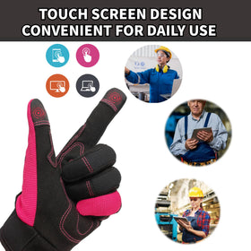 MSUPSAV gloves with durable leather fingertips for pruning and tool handling