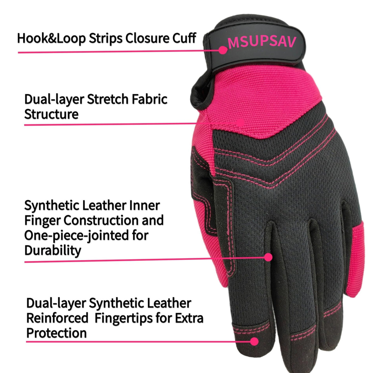 MSUPSAV gloves palm padded for improved grip and durability during gardening tasks