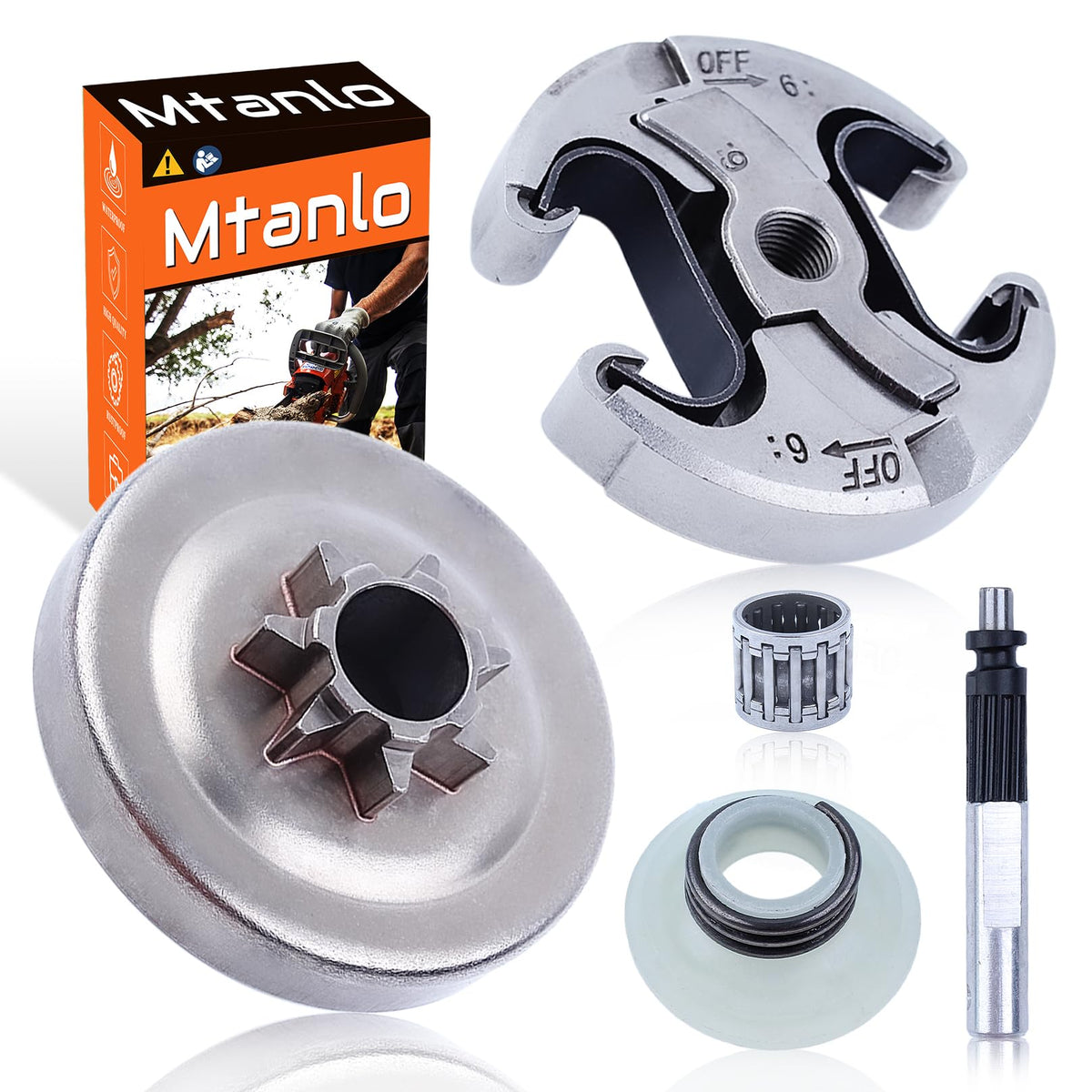 Mtanlo .325 7T clutch drum for Husqvarna, smooth clutch engagement.