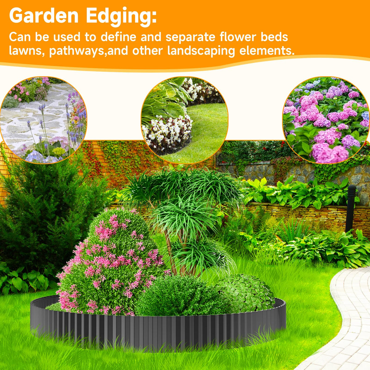 MTART edging is easy to install for DIY projects and stylish garden accents.
