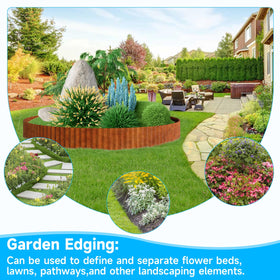 MTART garden border enhances stairway and wall accents with durability.