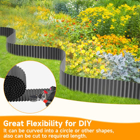 MTART black edging defines a garden path with clean, long-lasting lines.