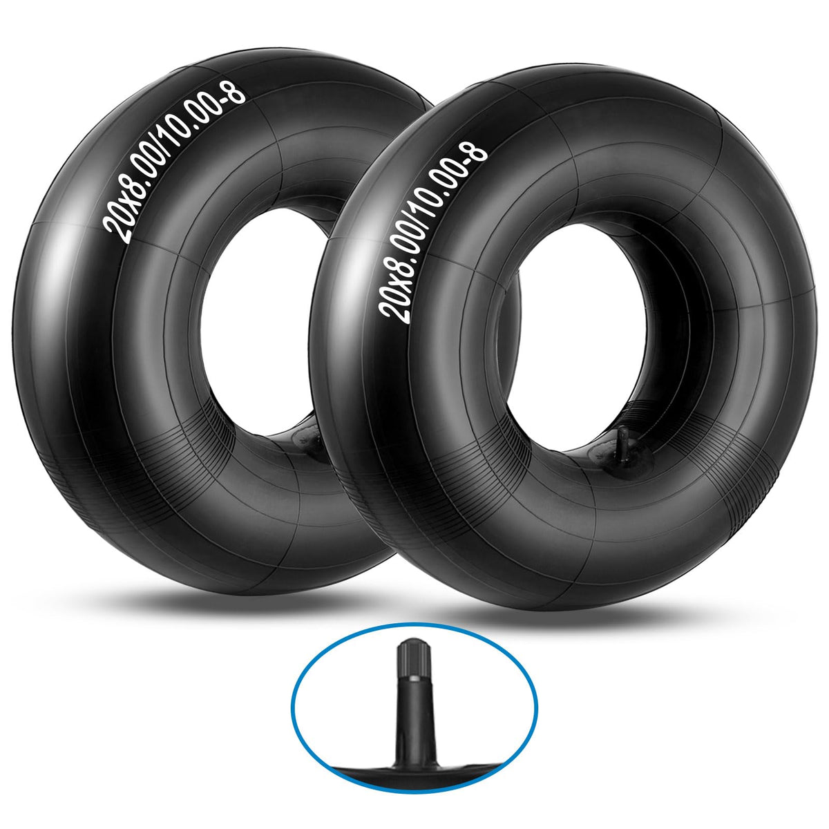 MTAW XEK inner tube 20x10-8 with TR13 stem for riding mowers.