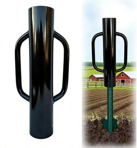 MTB Garden 1-pack 16-inch post driver with handle ready for fence post installation.