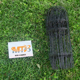 MTB Supply 20 ft black border fence outlining a path and beds outdoors