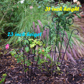 MTB Supply matte finish helps trellises blend naturally with flowers and foliage.