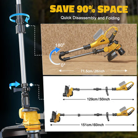 MtiolHig 90-degree adjustable handle reduces strain during trimming.