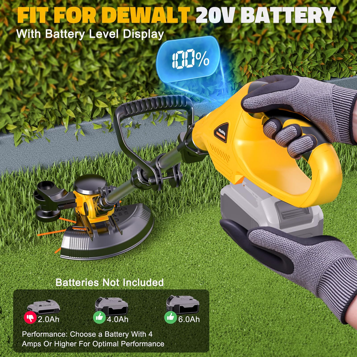 MtiolHig Dewalt 20V compatibility lets you reuse existing batteries.
