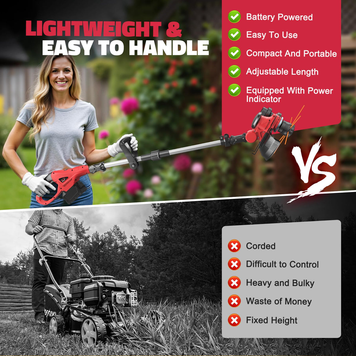 MtiolHig precision guard protects flowers and shrubs during edging.