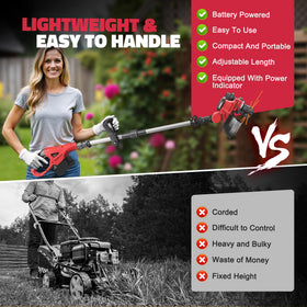 MtiolHig precision guard protects flowers and shrubs during edging.