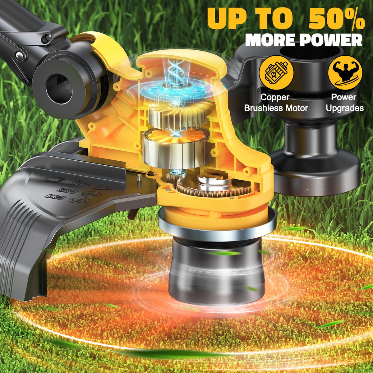 MtiolHig 75-degree tilting head enables reach to slopes.