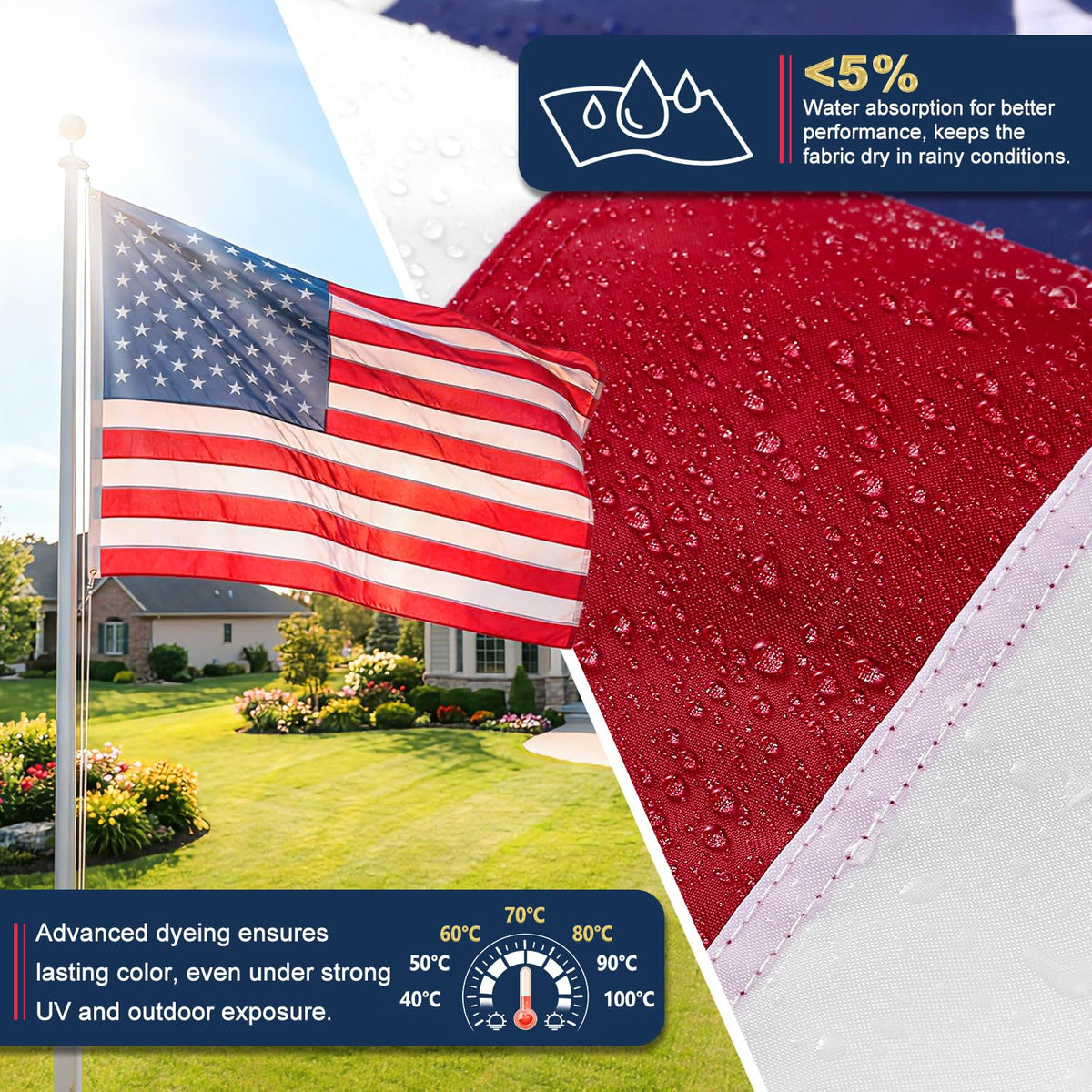 MTKIVI flag with reinforced canvas header for secure mounting.