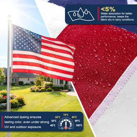 MTKIVI flag with reinforced canvas header for secure mounting.