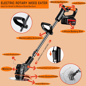 3-in-1 tool for mowing, trimming, and edging tasks.
