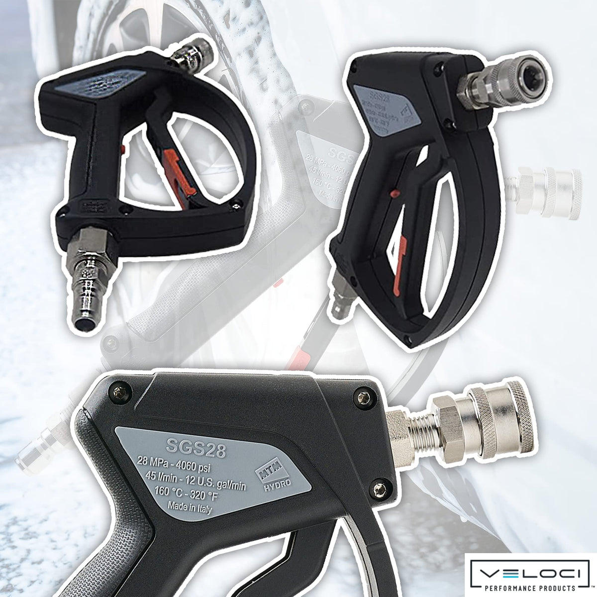 MTM Hydro SGS28 trigger gun Italian durability for tough cleaning tasks