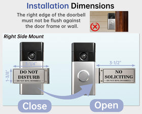 MtMinn flipable sign shows No Soliciting and Do Not Disturb for flexible privacy.