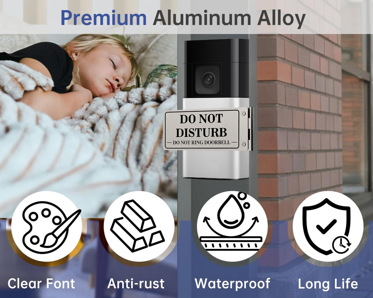 MtMinn low profile design avoids blocking cameras or motion sensors on doorbells.