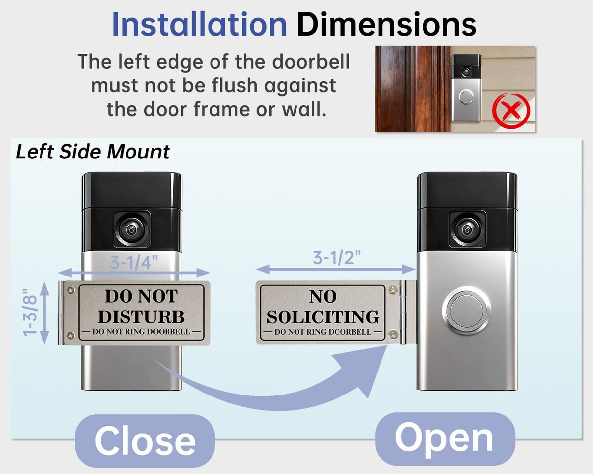 MtMinn reversible no soliciting and do not disturb sign for flexible use.