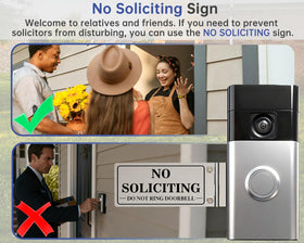MtMinn Ring doorbell compatible sign fits snugly without blocking cameras.