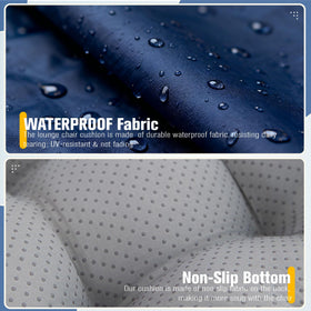 MTMR 74x22in tufted patio cushion adds stylish support.
