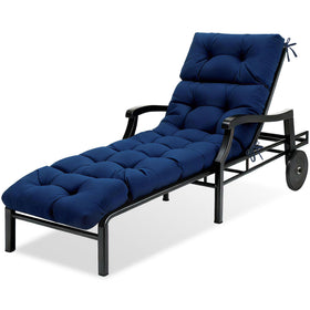 MTMR chaise lounge cushion with waterproof cover for outdoor use, protecting against rain and spills.