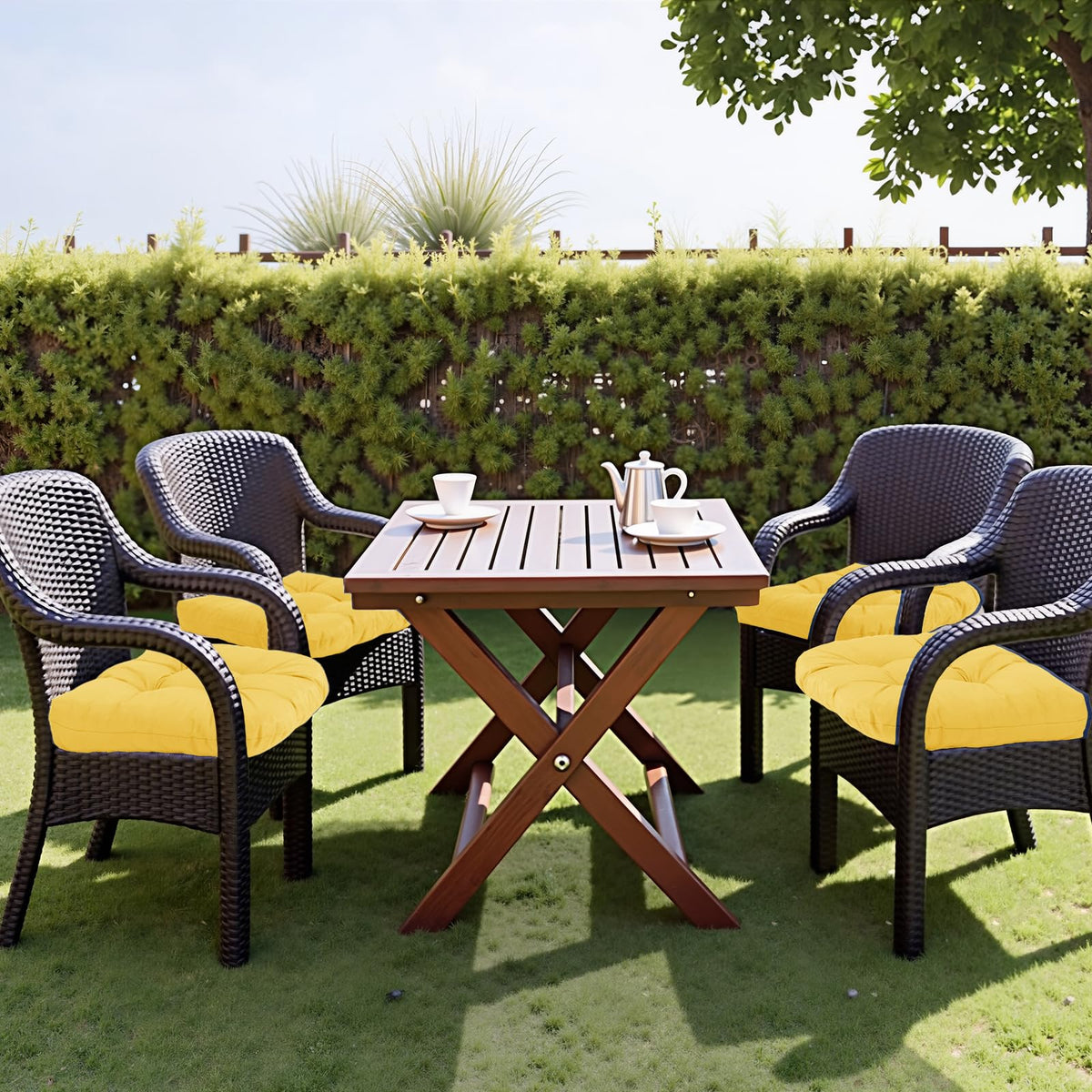 MTMR dining-chair cushion on patio setup adds subtle support.