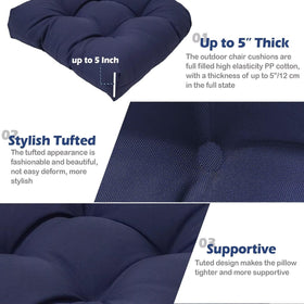 MTMR tufted cushion set enhances patio decor with durable fade-resistant fabric
