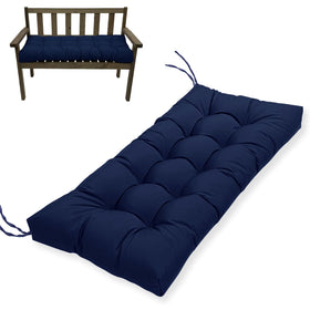 MTMR water-repellent bench cushion 44x19 closeup, durable outdoor fabric.