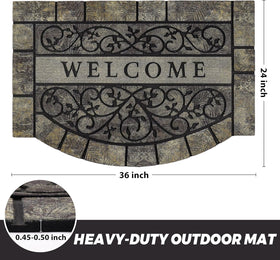 MTOUOCK thick, heavy-duty entrance mat enhances curb appeal while tolerating weather.
