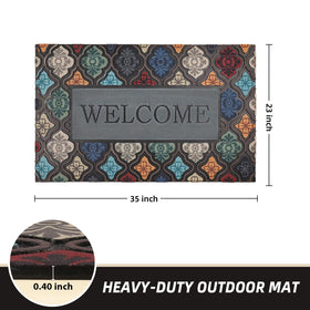 MTOUOCK 36-by-24 mat on porch resists weather and stays put