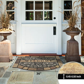 MTOUOCK 3D-channel texture traps dirt at the doorway.