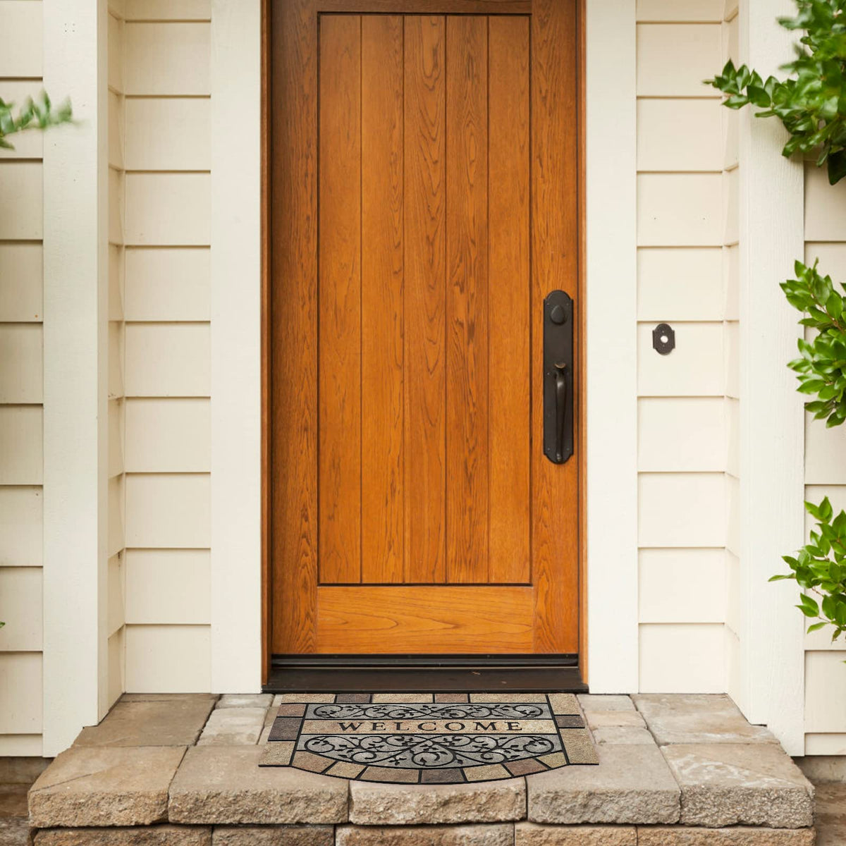 MTOUOCK decorative yet functional entry mat enhances any doorway.
