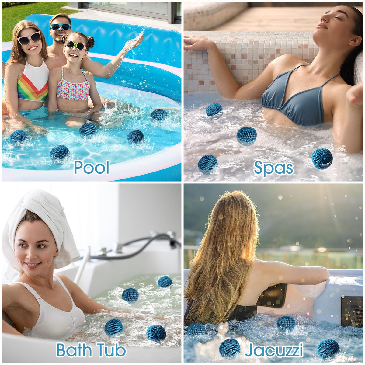 MTWEAR spa accessory shown at tub edge for versatile care