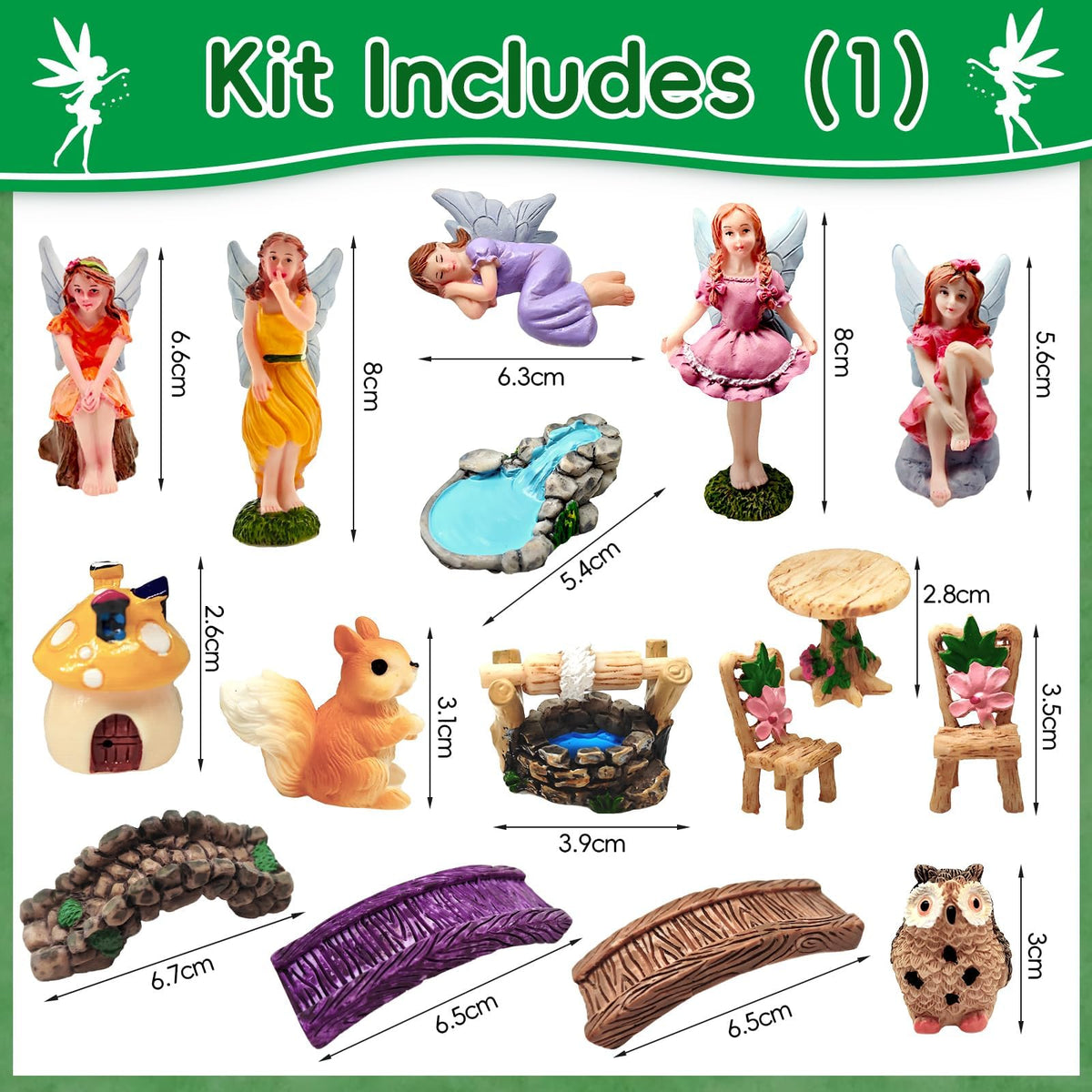 MTWENWENZY resin elf figures add color to outdoor and indoor displays