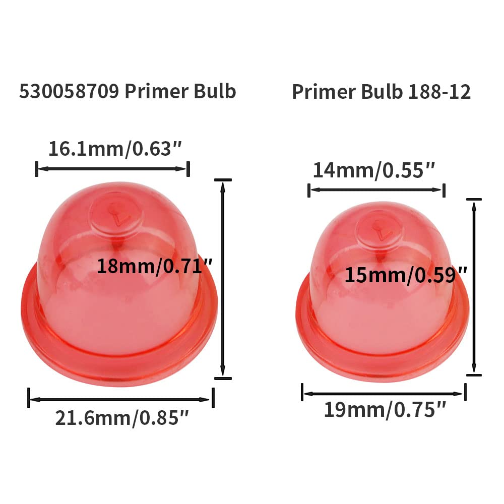MUAGROO big primer bulb works with zama and major brands for quick engine priming