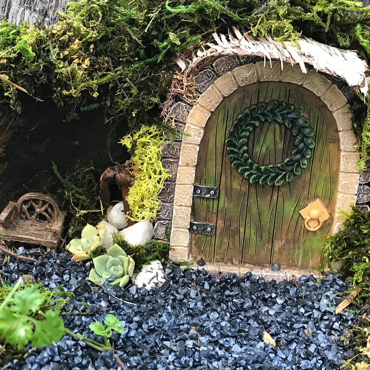 MUAMAX Garden Fairy Door size 4.7in long with 1.18in wide