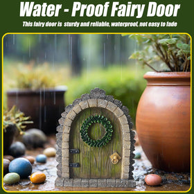 MUAMAX Garden Fairy Door wall indoor adds enchanting cue for play