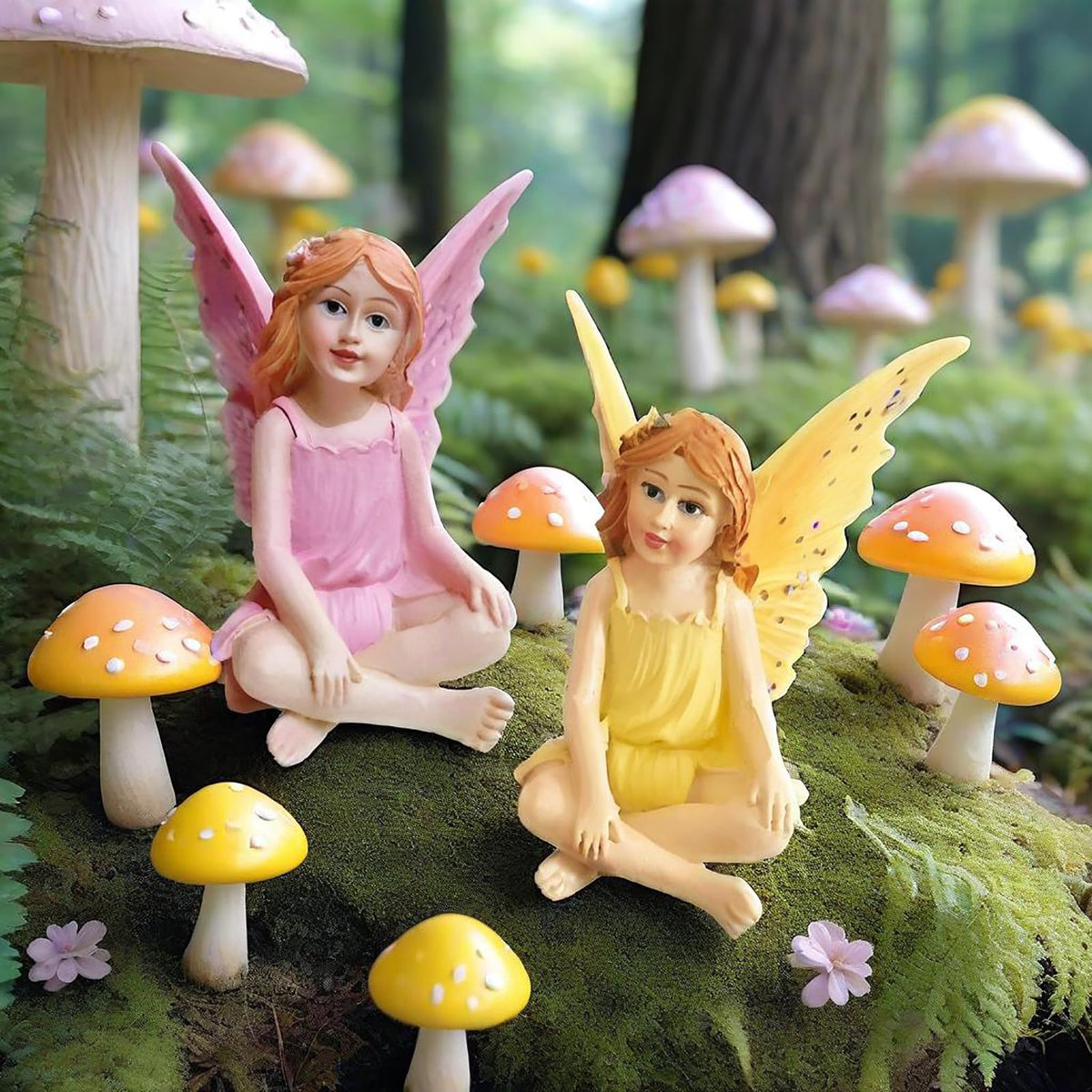 MUAMAX small garden fairy ornament designed for outdoor landscapes.