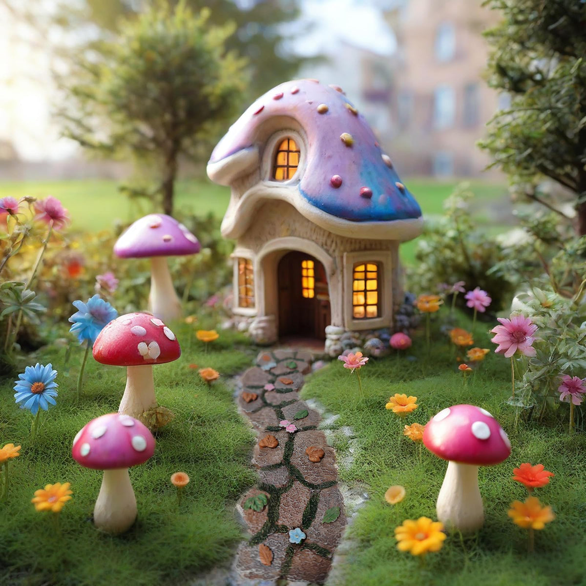 MUAMAX Stone Walk Path measures precisely for compact fairy garden layouts.