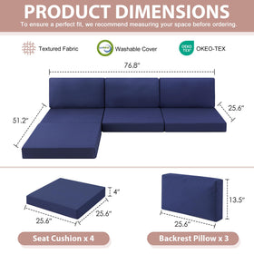 MuaMelop back pillows closeup show plush support for lounging.