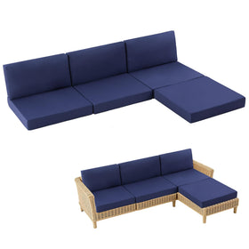 MuaMelop 7-piece cushions set front view enhances outdoor seating.